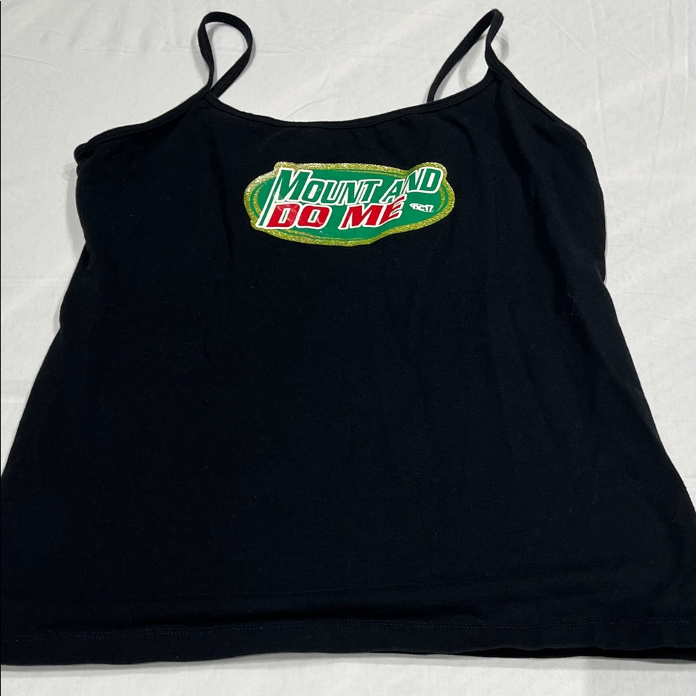 American Apparel Black Camisole with Graphic Design